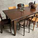 Old 3m fir farm table late 19th early 20th