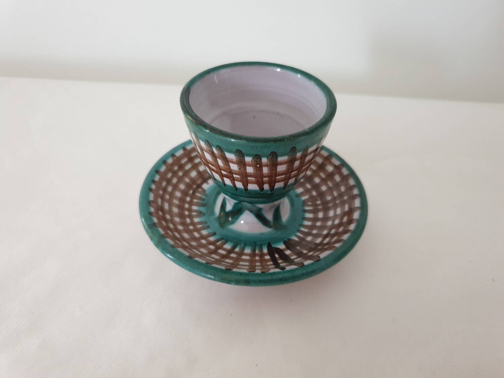 Ceramic egg cup signed Robert Picault - Vallauris 1950s