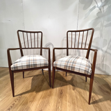 Paire de fauteuils en teck années 60
