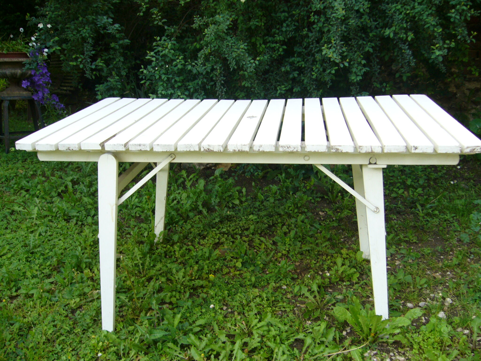 wooden folding garden table