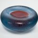 Vintage 1960s Murano Blue & Red Spot Corroso Glass Dish by Galliano Ferro