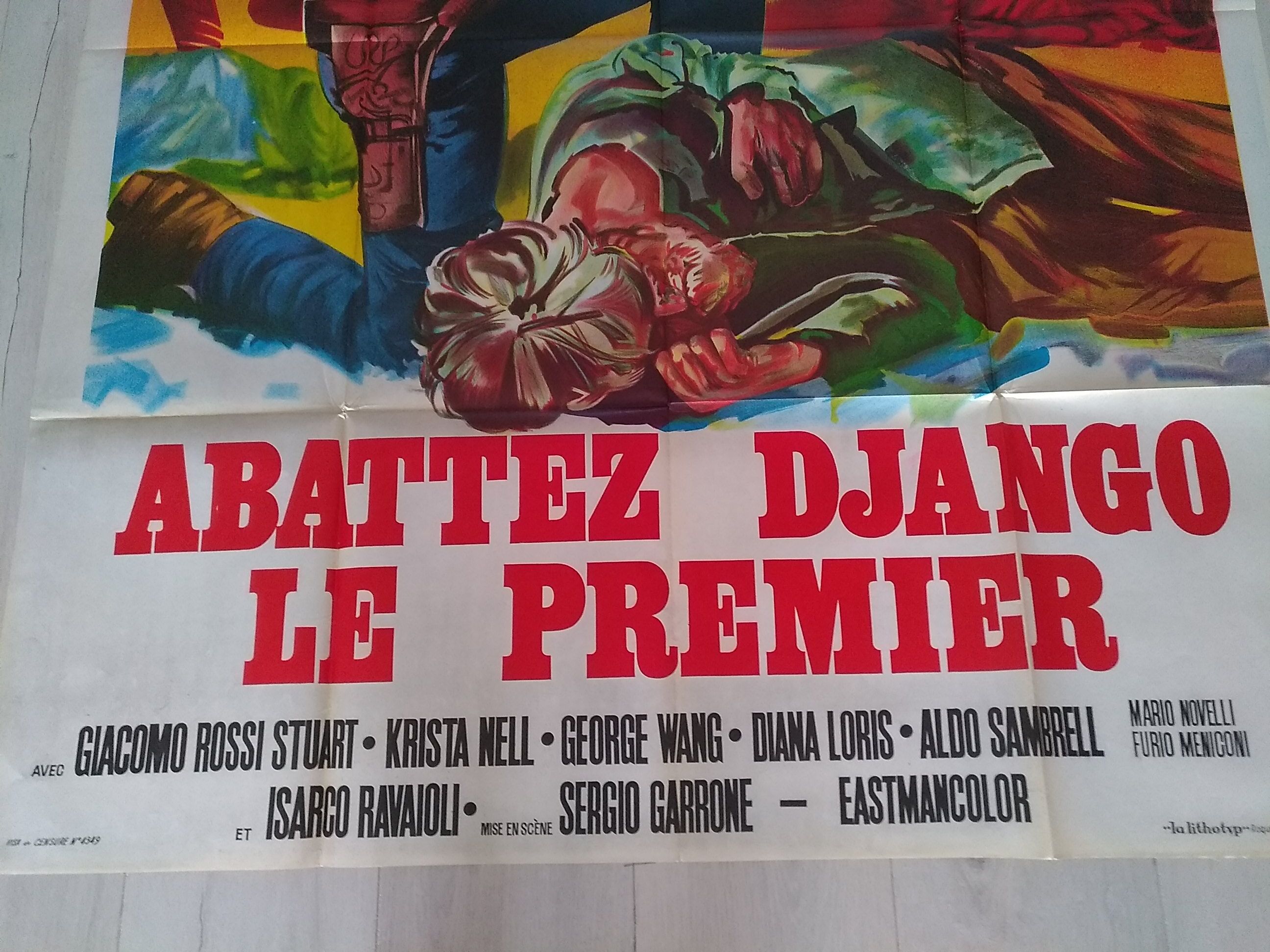 An original western folded movie poster 1971: Shoot Django the first
