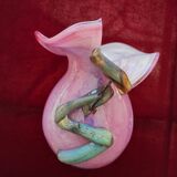 double-layer blown glass vase probably from BIOT