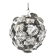 Contemporary brunito end white leaves sphere suspension pendant