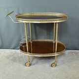Brass Rolling Serving Cart - 1960