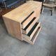 Danish buffet in light oak with sliding door and four drawers.