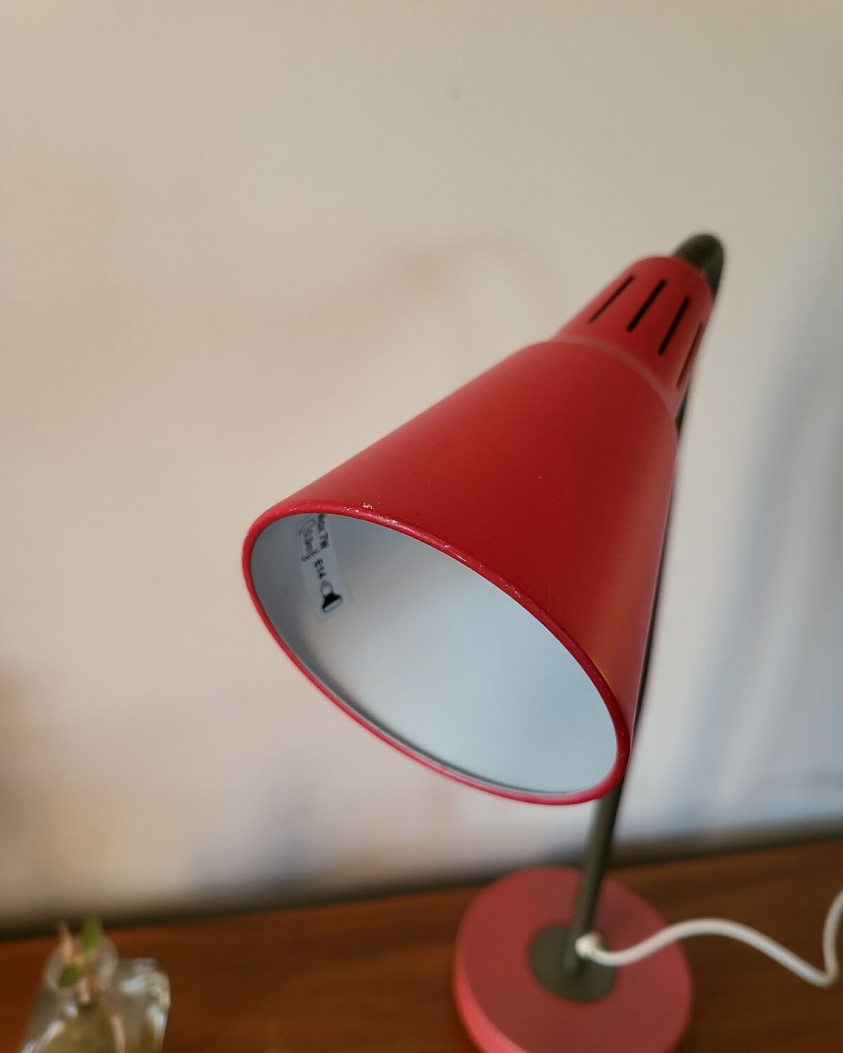 Red IKEA Desk Lamp by Marianne Hagberg Kvart