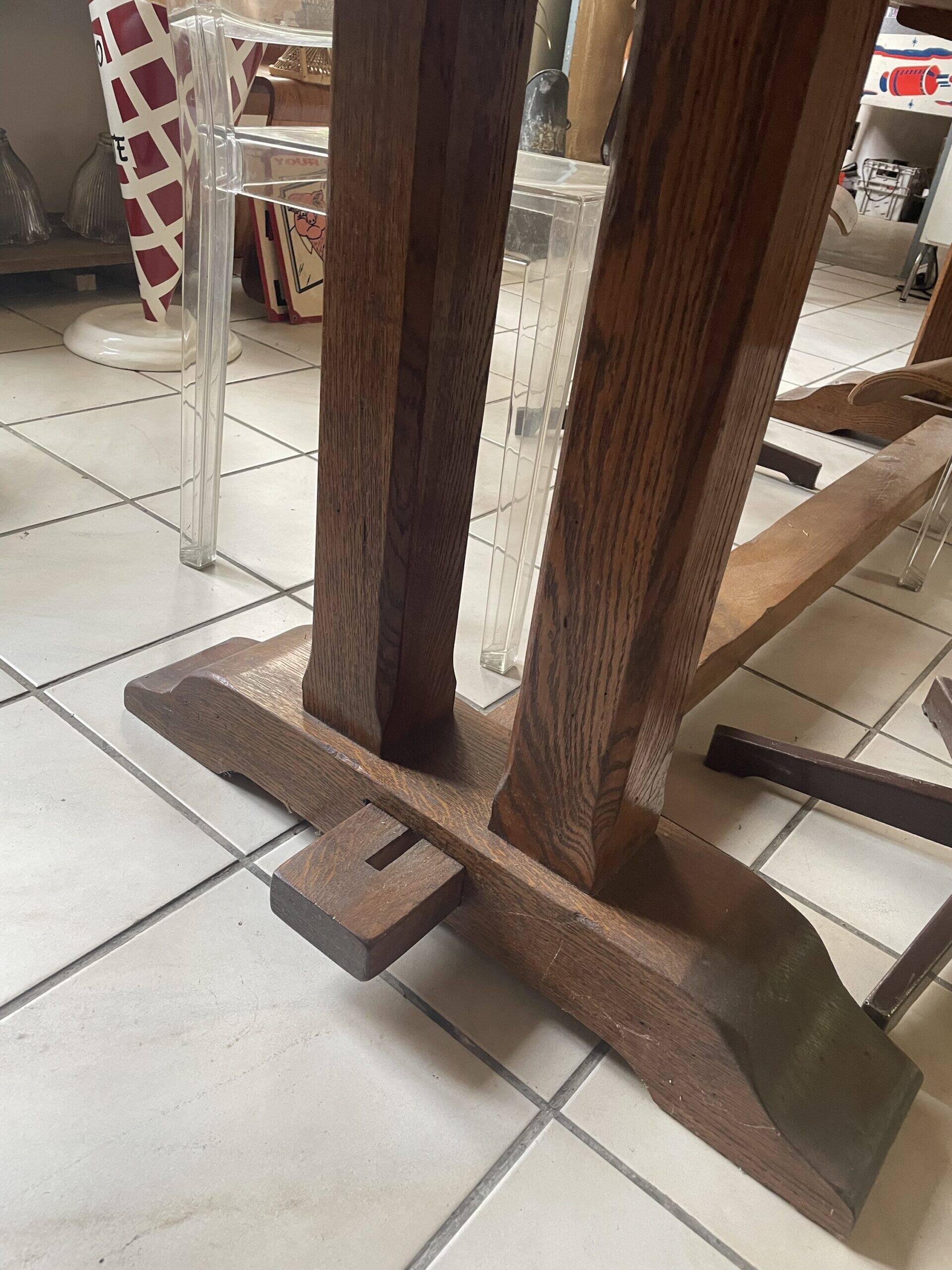 Solid wood farmhouse table