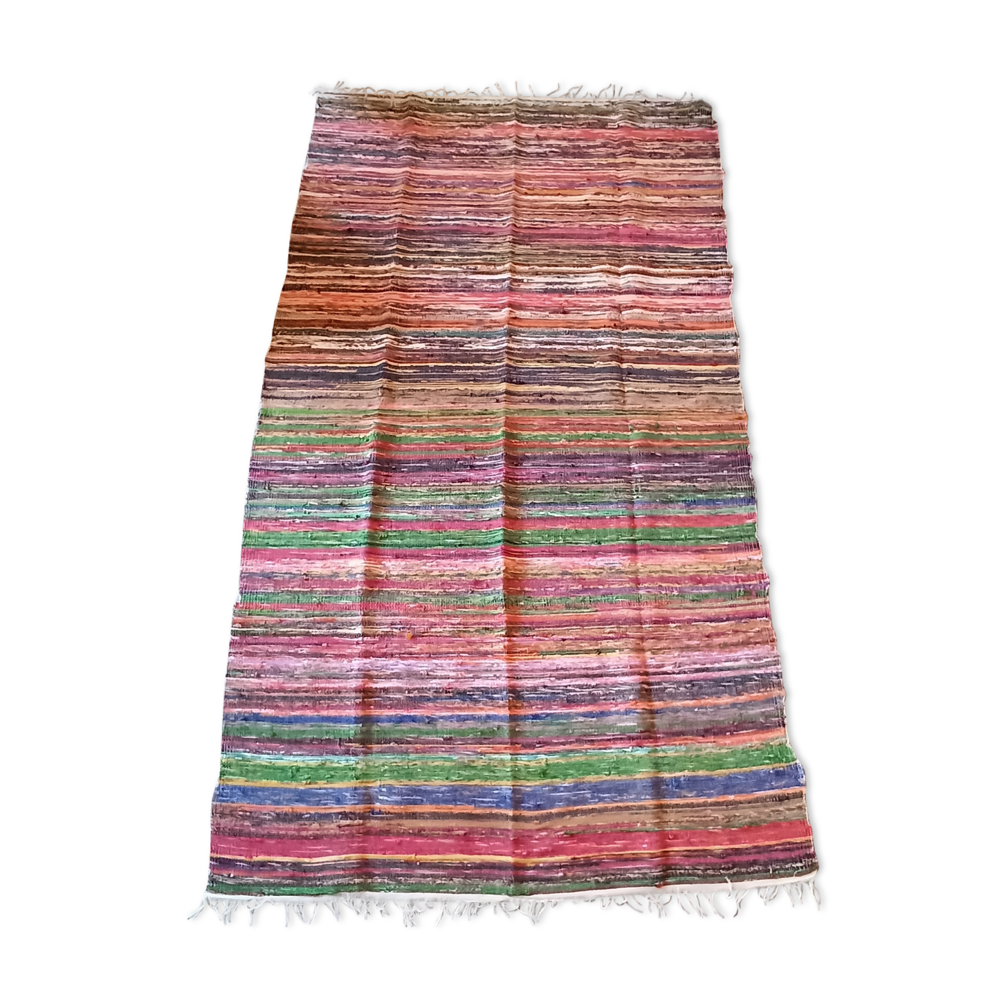 Tapis en coton tissé multicolore 137x250cm