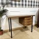 Bureau vintage pieds métal noir