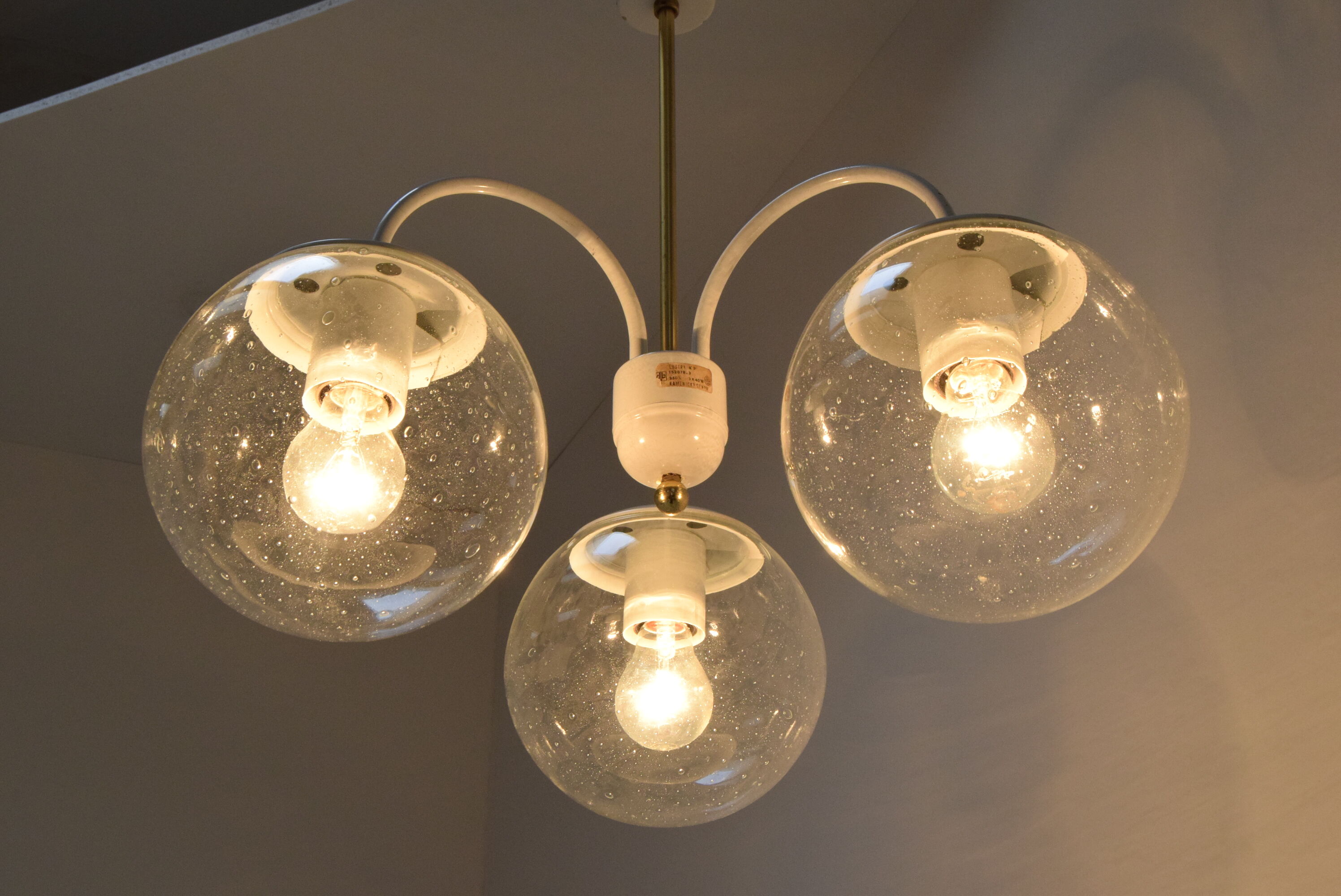 Mid-century Chandelier Kamenicky Senov,1970's.