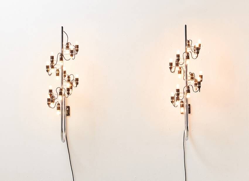 Gino Sarfatti Pair of Early Model 226 Wall Lights for Arteluce Italy 1959