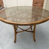 Cane dining table