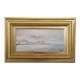 View of the Gulf of Naples, oil painting on board, Italy early 20th century, signed