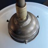 Art Deco suspension, white opaline