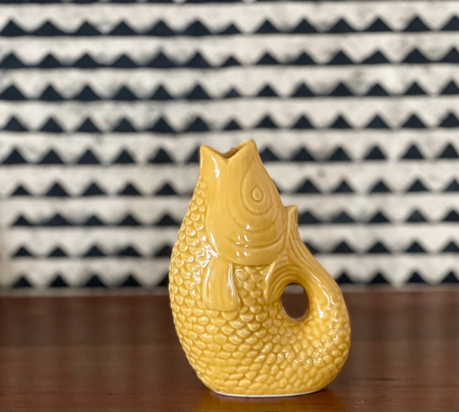 Saffron ceramic vase