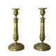 Pair of French neoclassical brass candlesticks, 19th century, 12x29cm