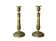 Pair of French neoclassical brass candlesticks, 19th century, 12x29cm