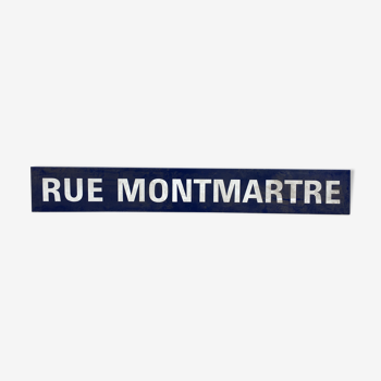 Enamelled plate "Montmartre Street" subway station