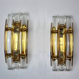 Paired of Venini wall lamps, Murano glass, Italy, 1970
