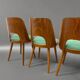 Set of 4 TON515 chairs by Oswald Haerdtl, Czech vintage 1960s