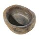 A substantial hand-hewn wooden bowl carved from a single burl section