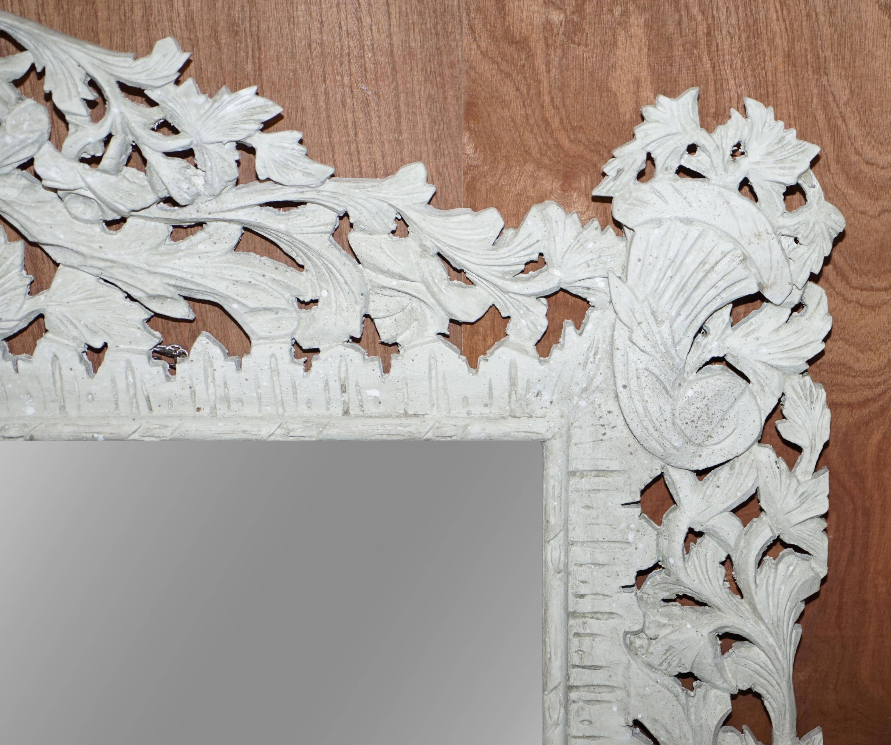 Grand Antique Carved and Hand-Painted Fireplace Mirror, Birman Liberty's London