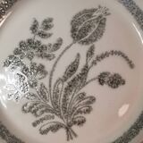 6 Ceramic Plates Vintage Botanical Floral Decor TBE