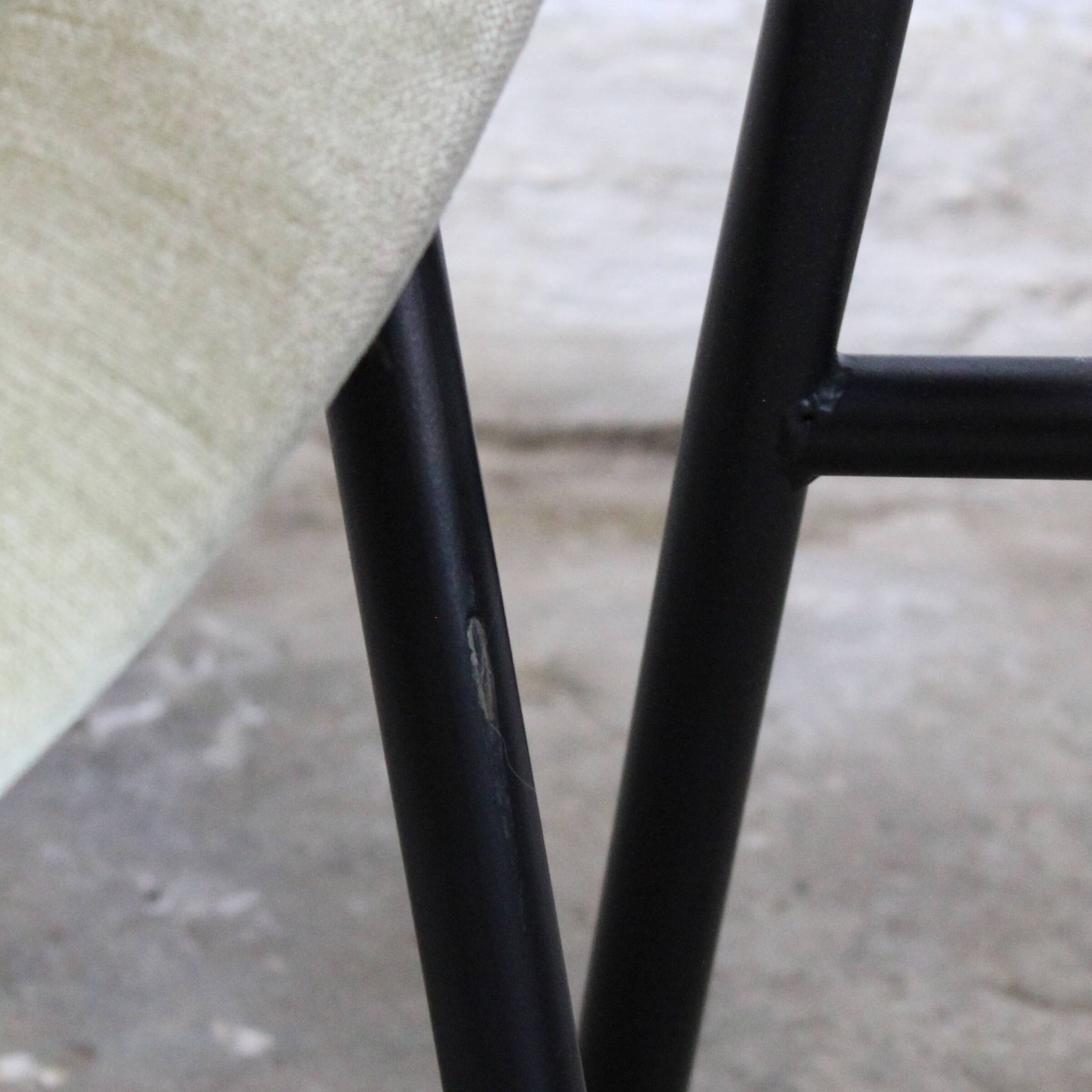 Pair of Burov "44" or "Saturne" armchairs by Geneviève Dangles and Christian Defrance