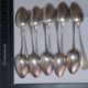 10 dessert spoons White Silver Metal