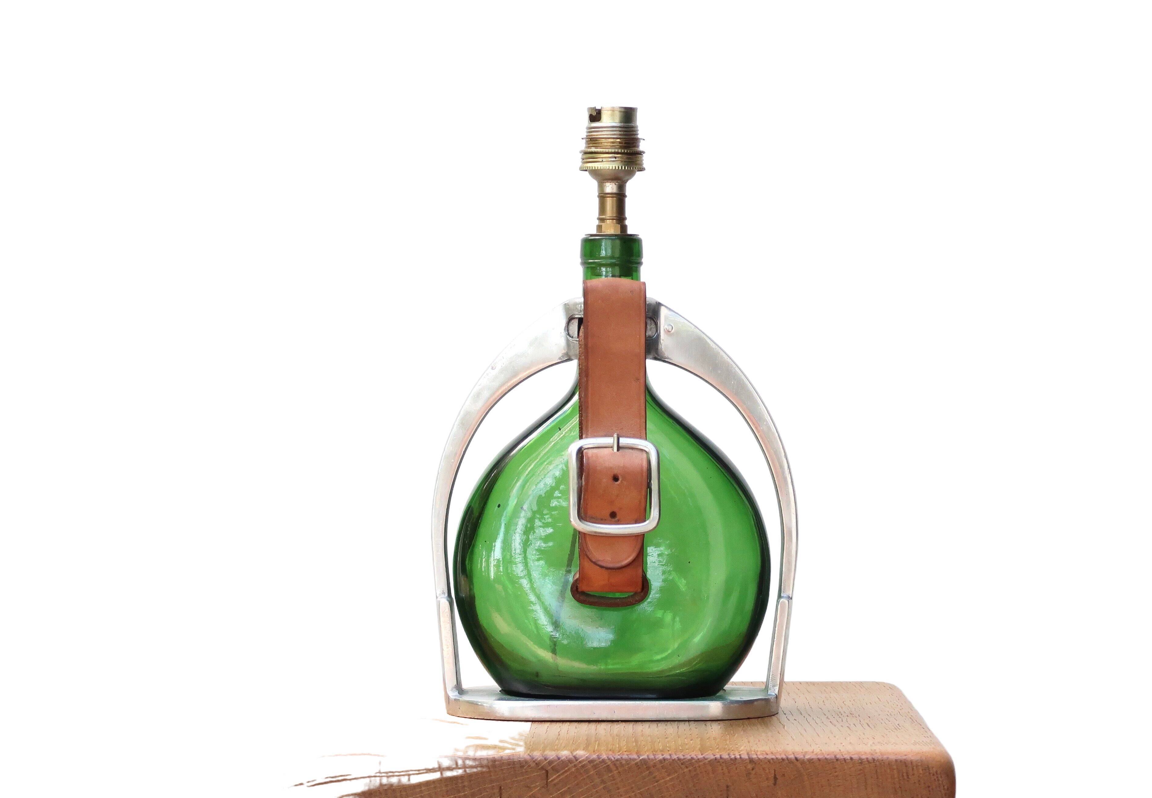 Armagnac Ducastaing bottle lamp and its stirrup, 60s