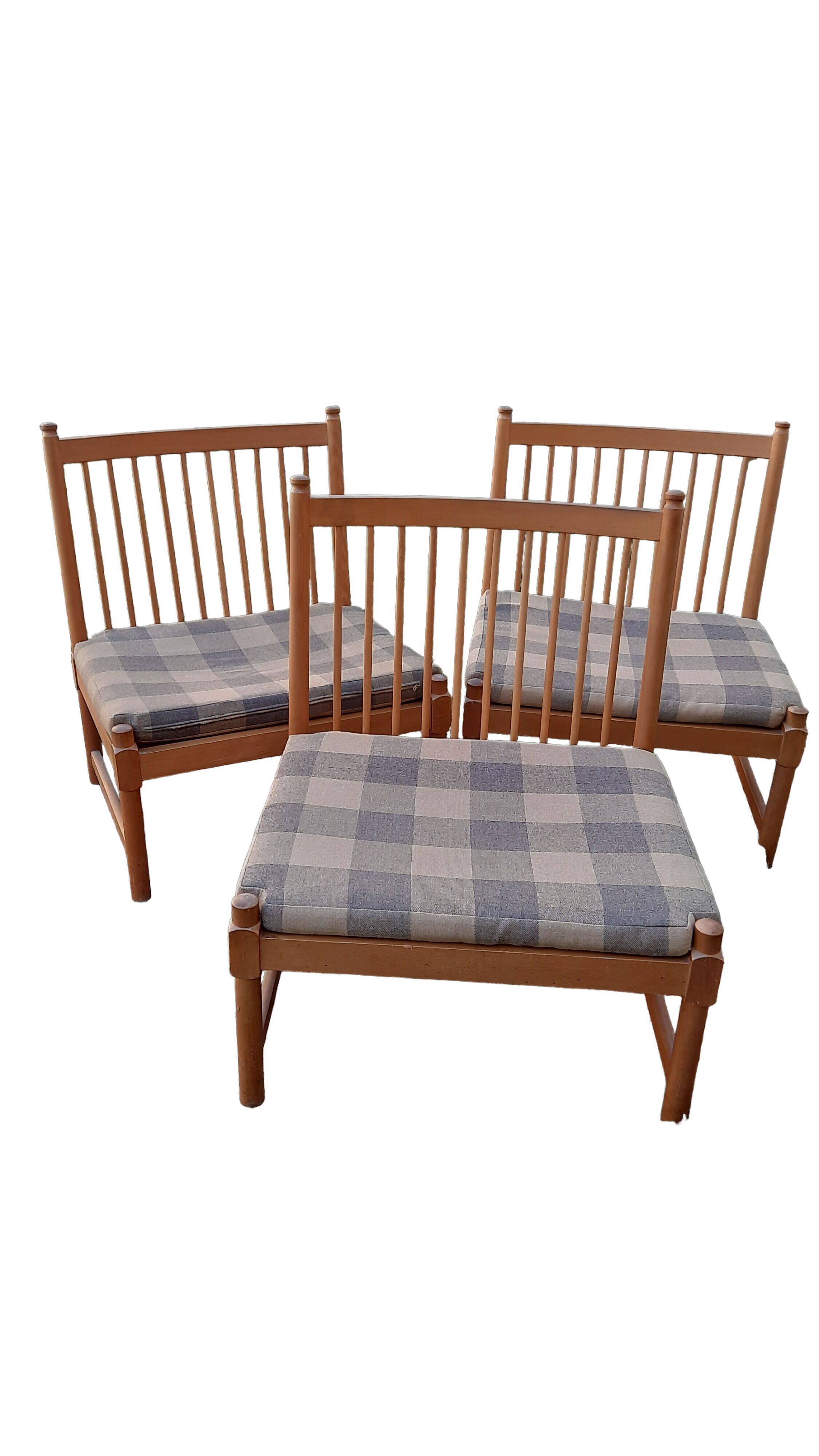 3 Scandinavian style chairs