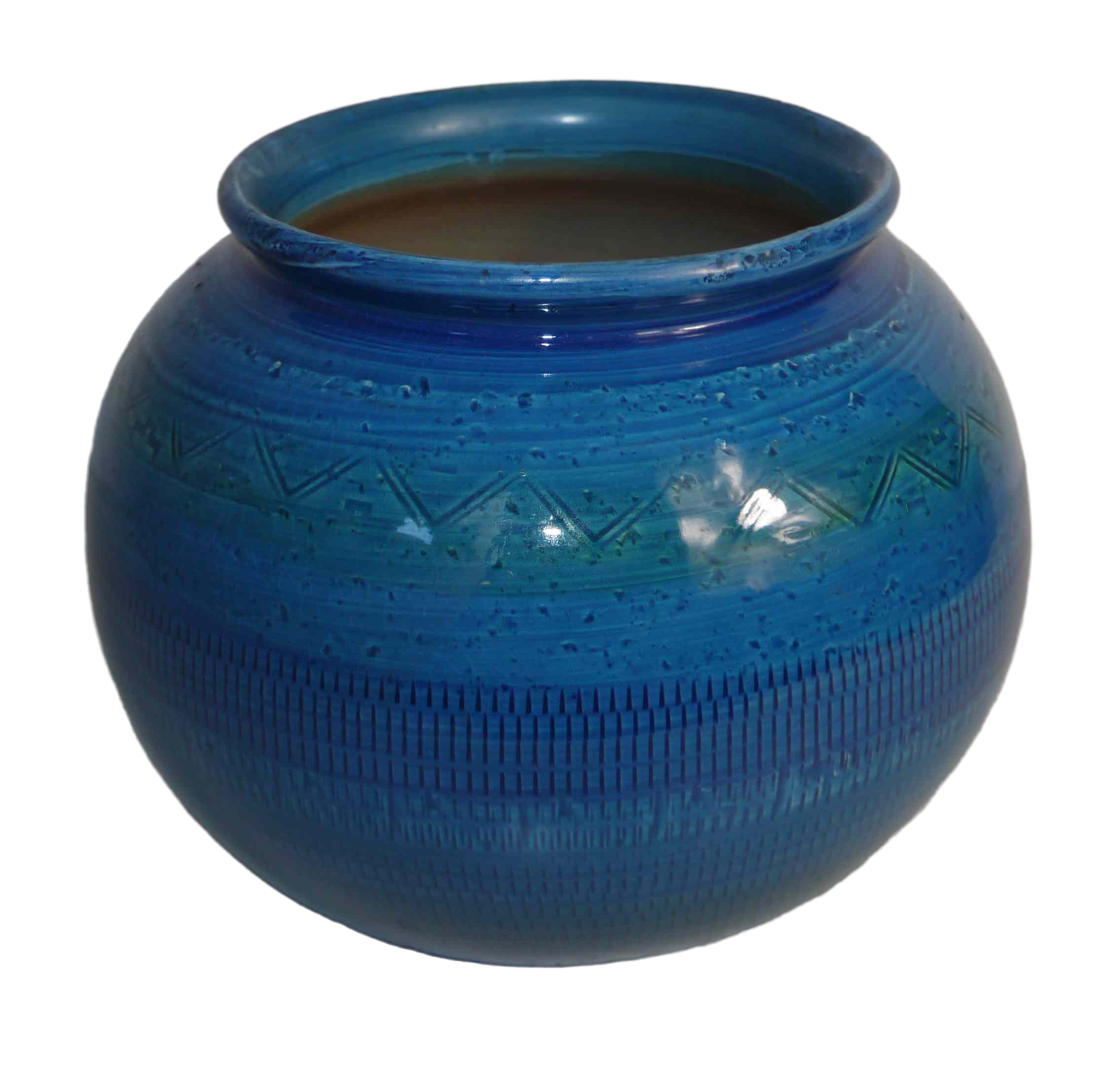 Vase boule bleu – années 70's