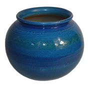 Vase boule bleu – années 70's