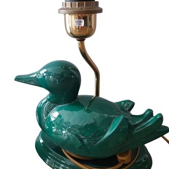 Lampe canard en faïence poterie Sylvac