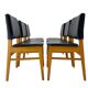 Set of 6 Leatherette & Wood Chairs, Czechoslovakia, 1960's