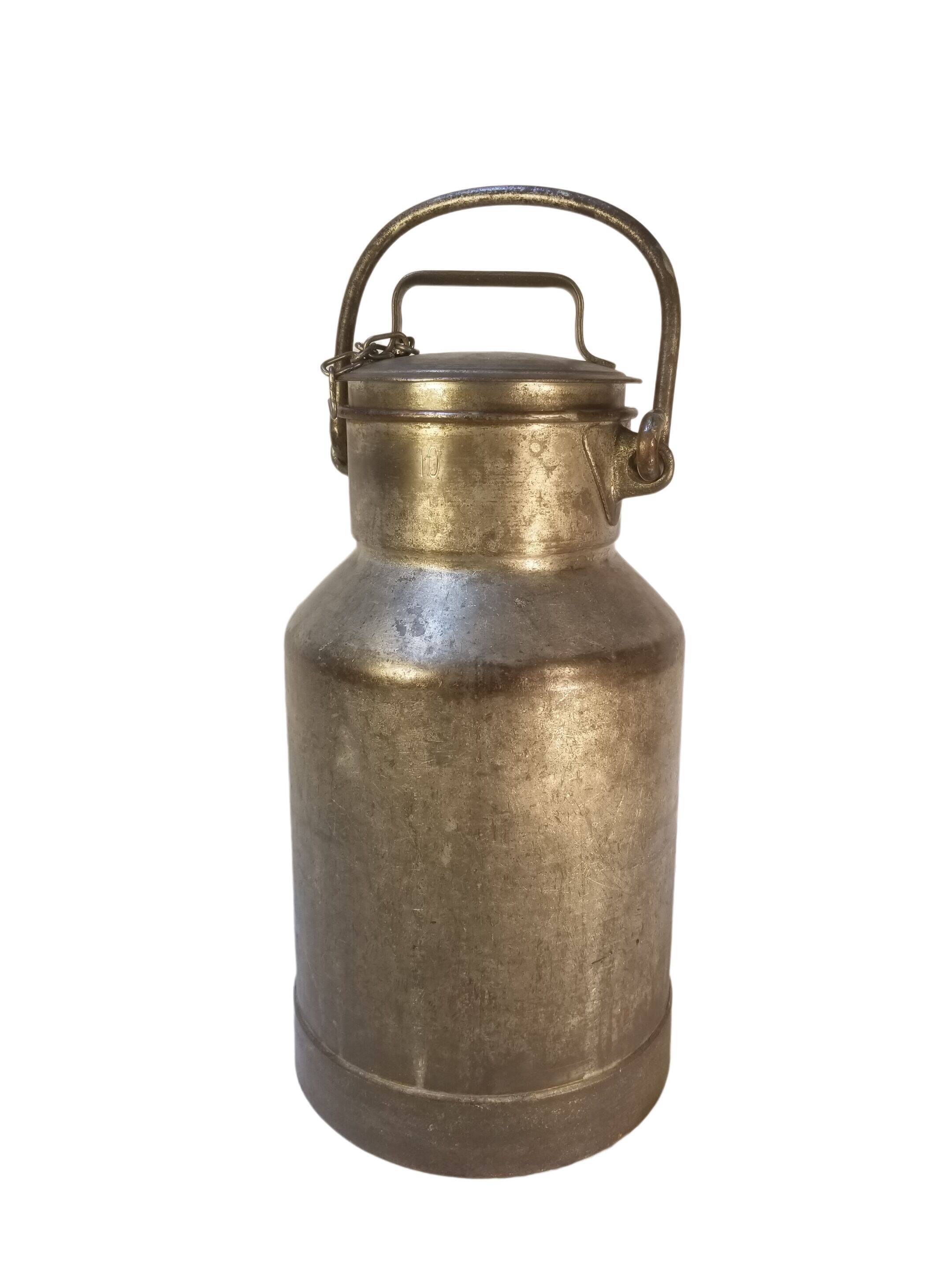 Authentic 10l old metal milk pot