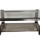 Table basse en aluminium chromé brossé vintage 1970