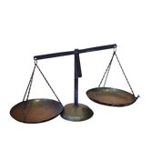 Old brass scale