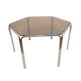 Hexagonal tubular dining table
