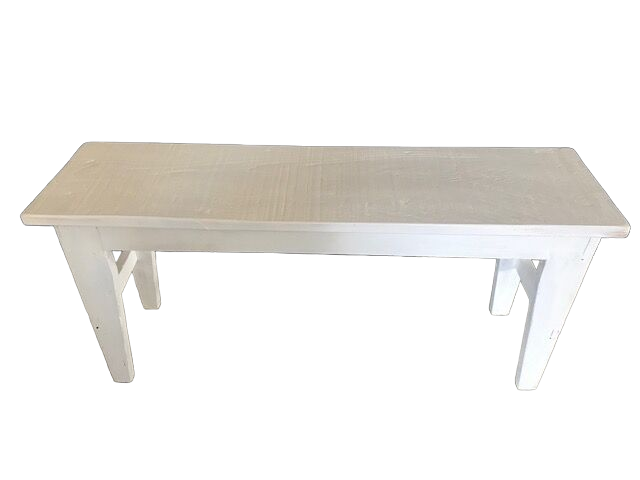 Bench patinated in white