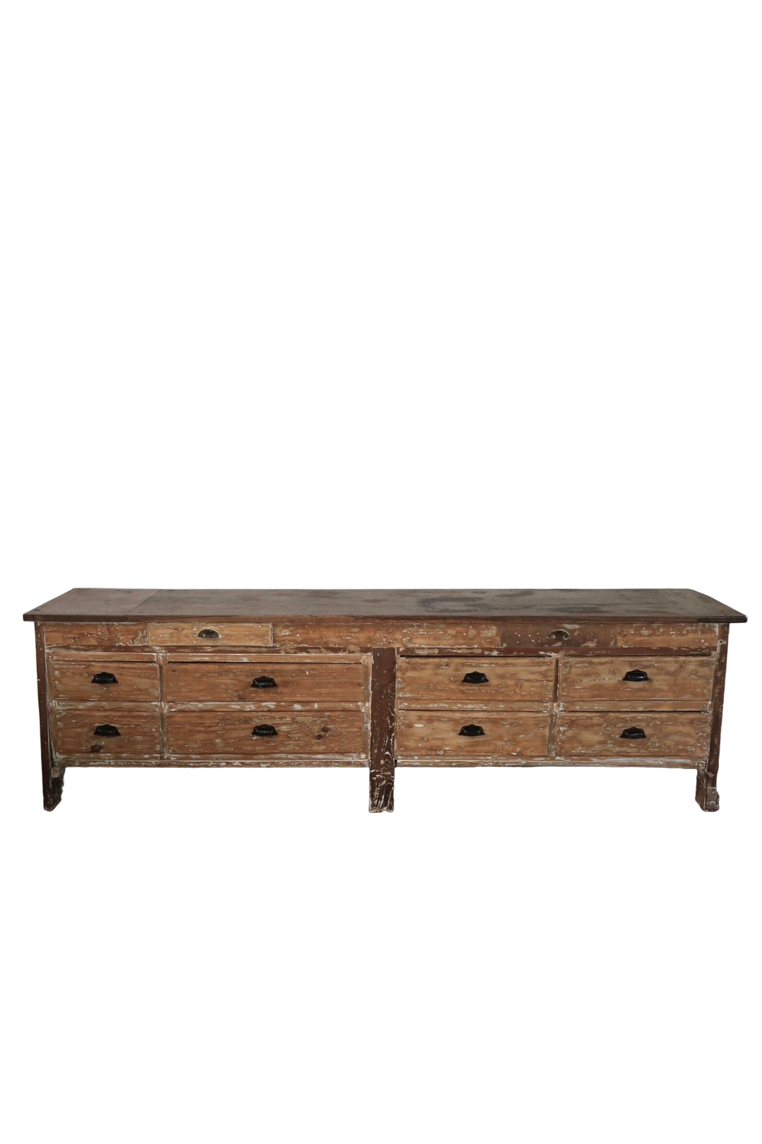 Meuble de métier comptoir en bois