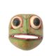 Articulated frog mask made of Bali wood, 80s