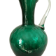 Vintage green blown glass jug vase