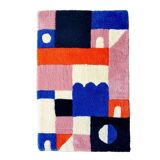 Geometric rectangular tufted carpet 90x60cm