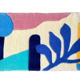 Tapis tufté main asymétrique, 50x90cm