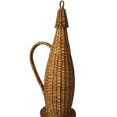 Bouteille rotin tressée
