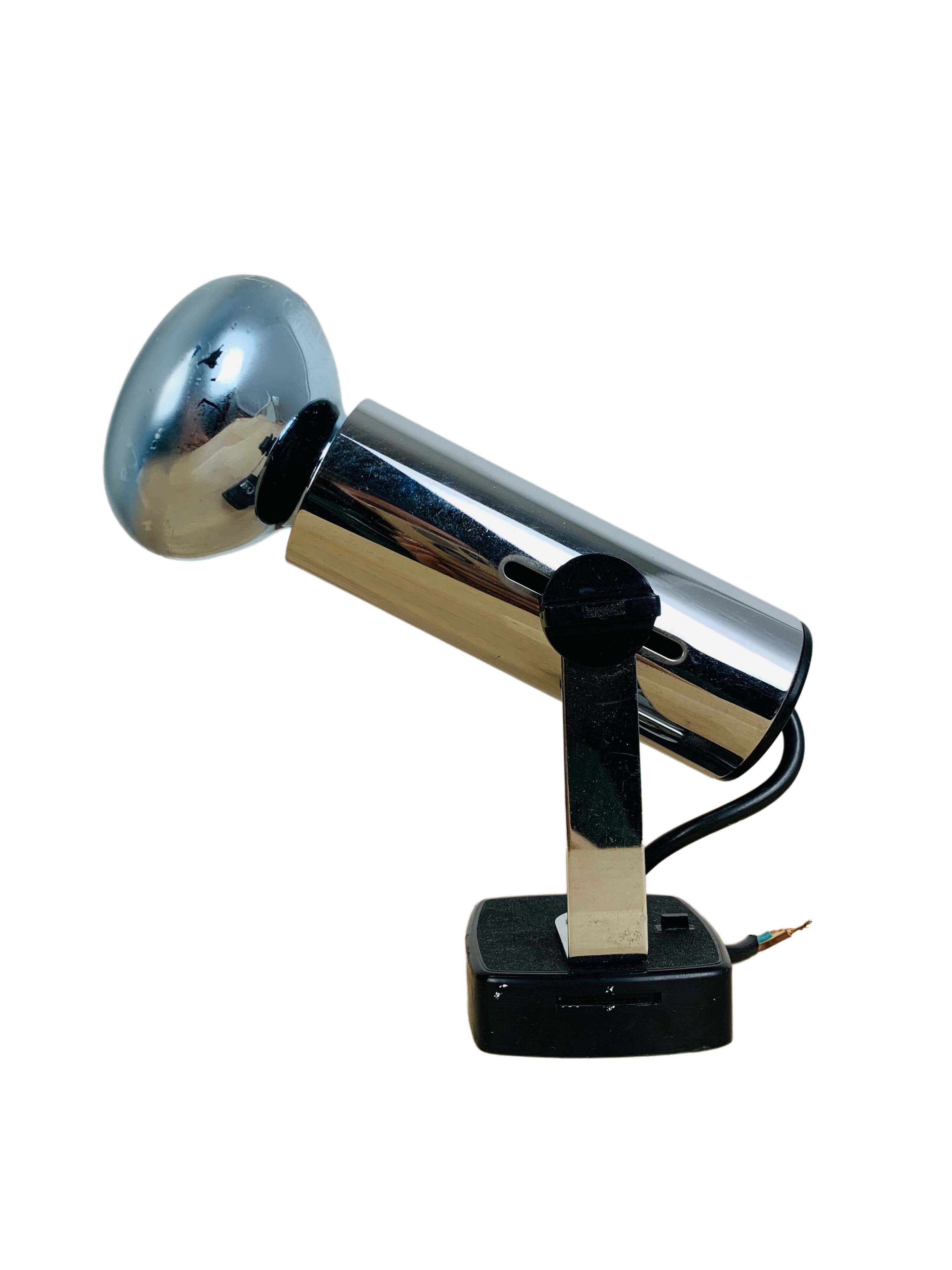 Chrome Targetti spot wall lamp