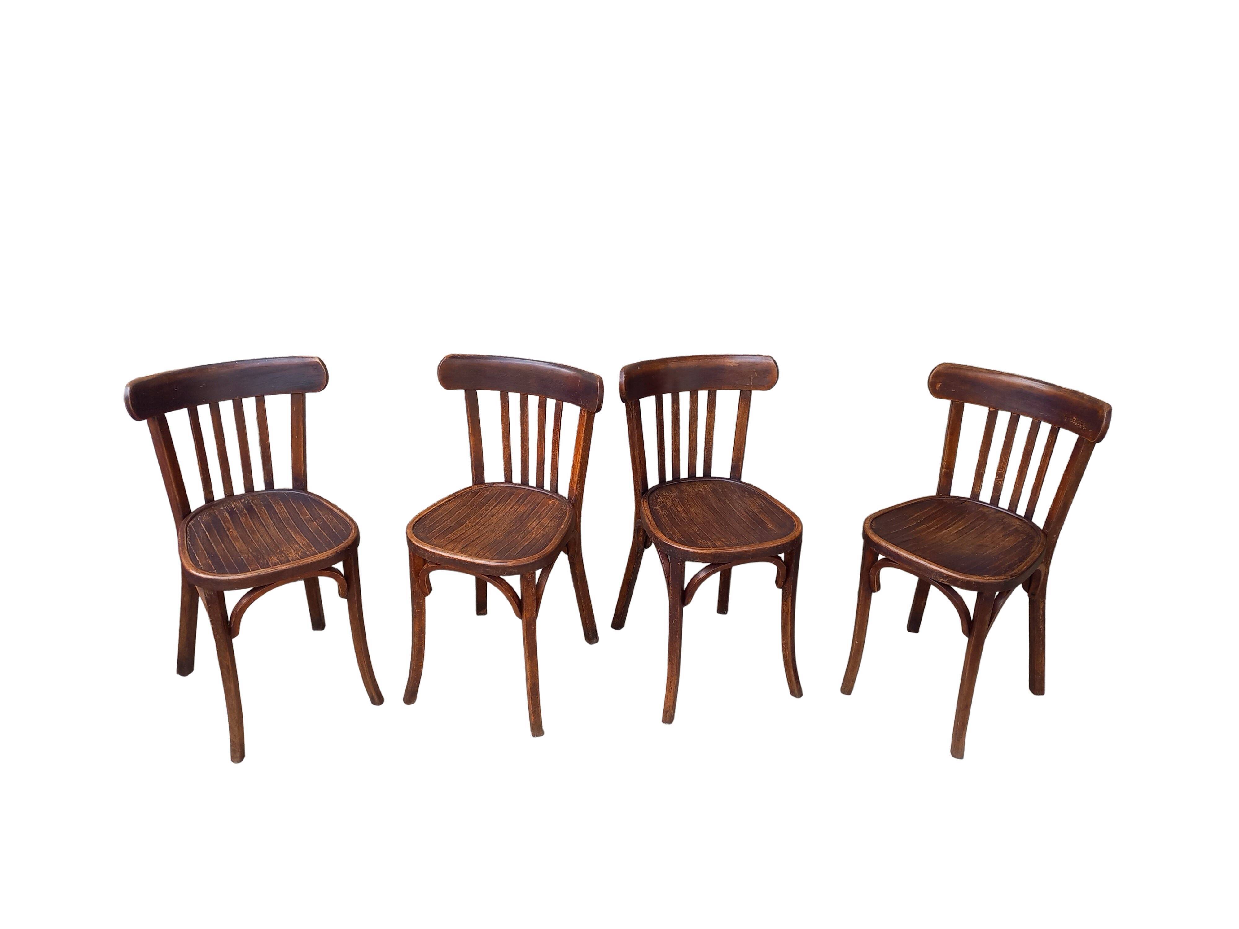 Set de 4 chaises bistrot Baumann