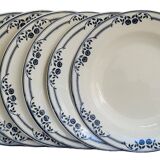 Set of 6 hollow plates Salins Model Saussure A.B.Terre de Fer